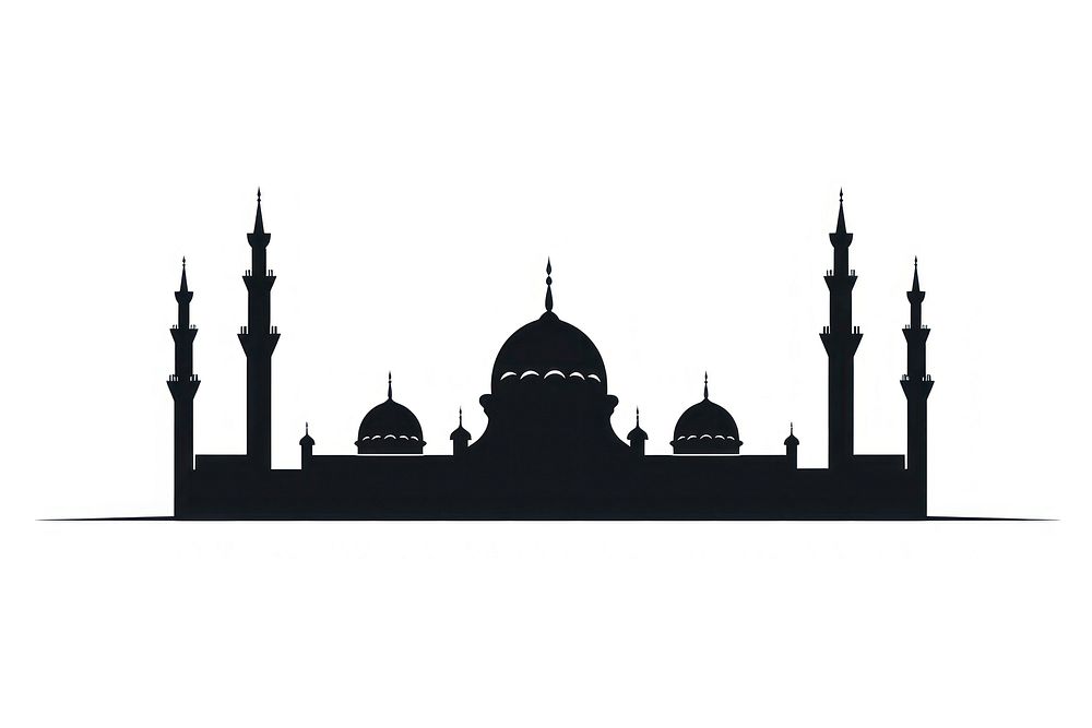Silhouette architecture building mosque. AI generated Image by rawpixel.