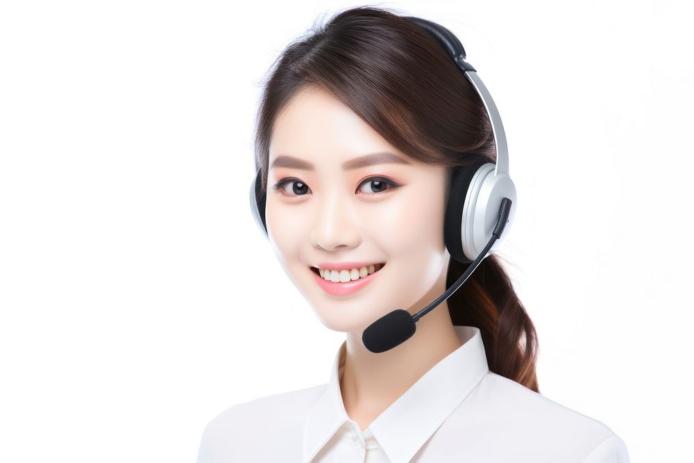 Customer service headphones headset adult. AI generated Image by rawpixel.