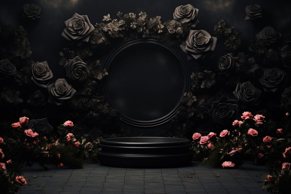 Black rose flower plant. AI generated Image by rawpixel.