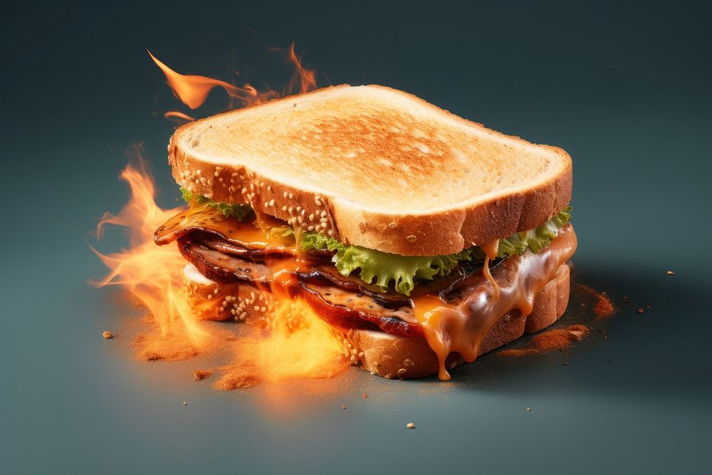 Burn sandwich bread food meal. AI generated Image by rawpixel.