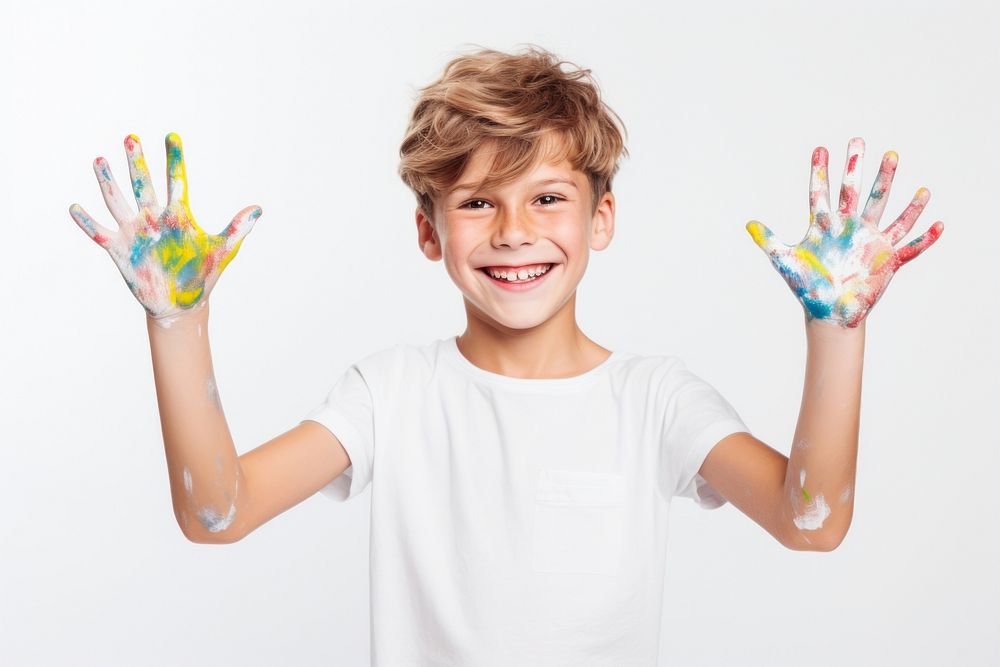 Hand photography portrait showing. 