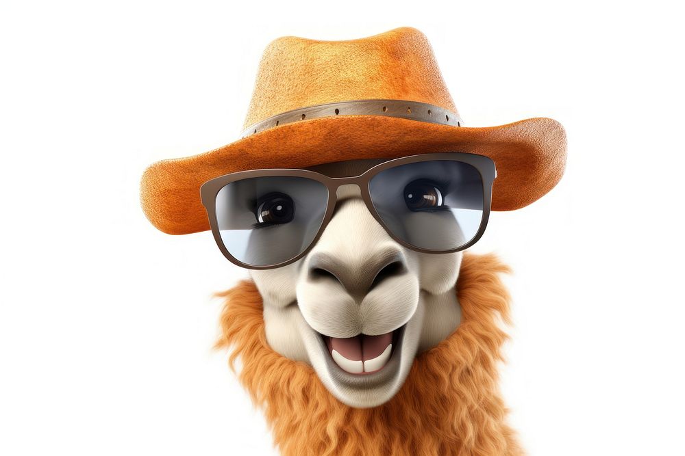 Sunglasses smiling mammal animal. AI generated Image by rawpixel.