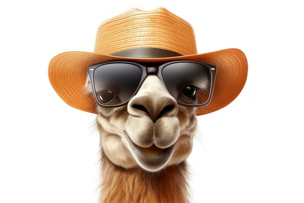 Sunglasses mammal animal camel. AI generated Image by rawpixel.