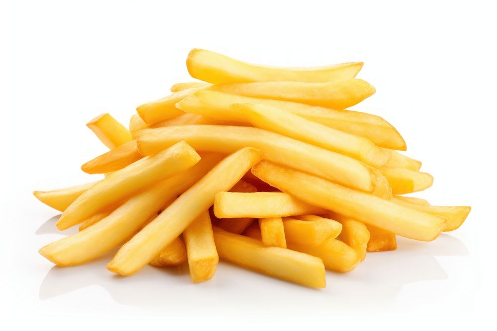 French fries food white background french fries. AI generated Image by rawpixel.