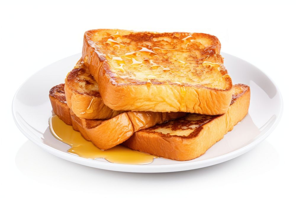 Plate bread toast food. AI generated Image by rawpixel.