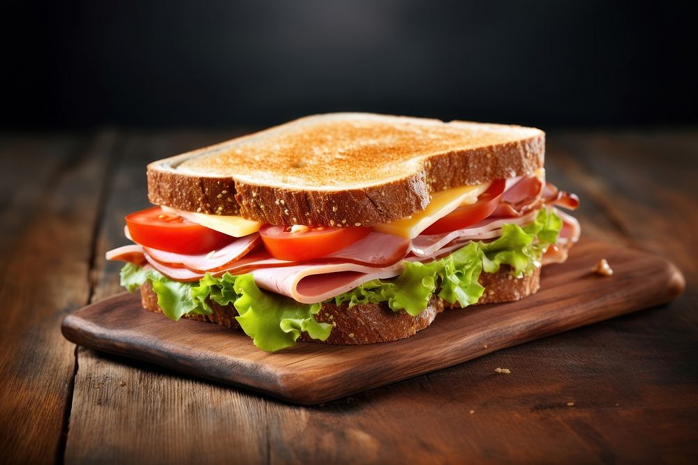 Sandwich tomato cheese bread. AI generated Image by rawpixel.