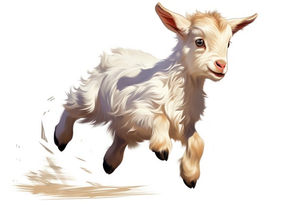 cute baby goat clipart
