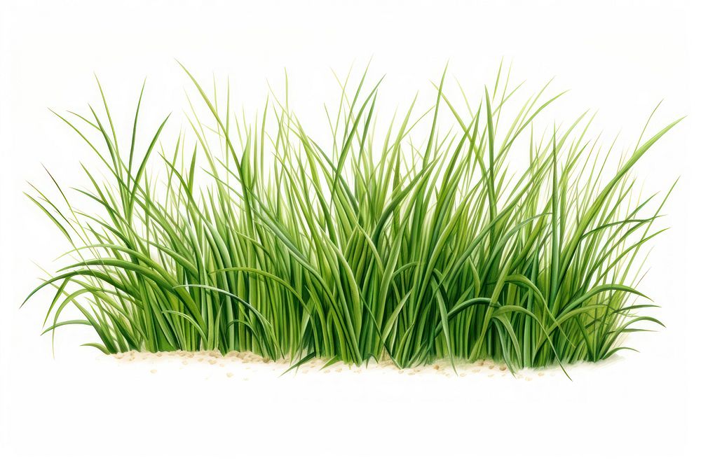 Grass plant white background tranquility. AI generated Image by rawpixel.