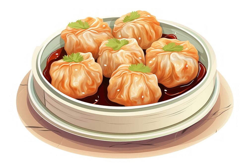 Dumpling food dish xiaolongbao. AI generated Image by rawpixel.