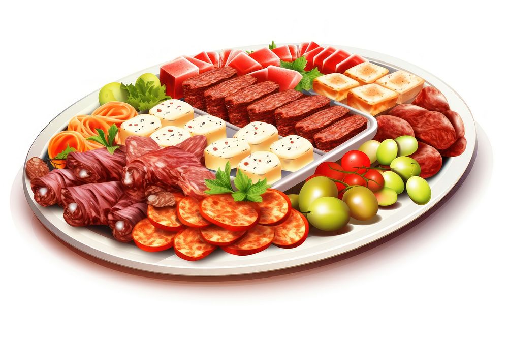 Platter plate food meal. AI generated Image by rawpixel.