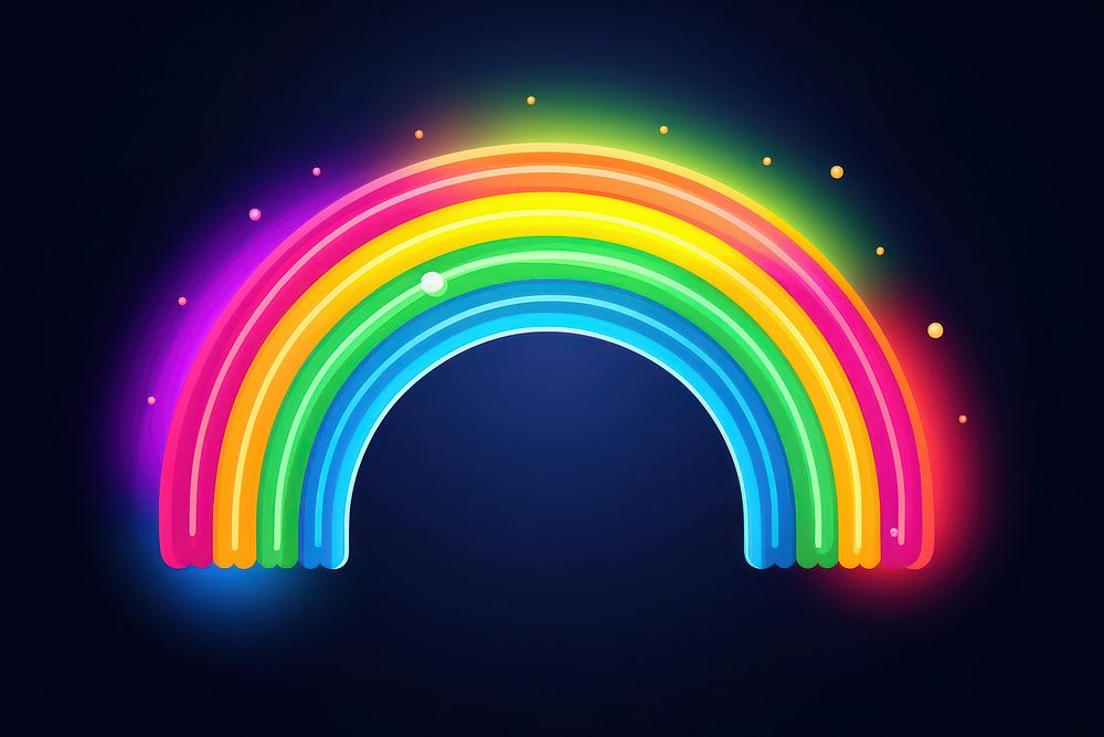 Neon rainbow light illuminated. AI generated Image by rawpixel.