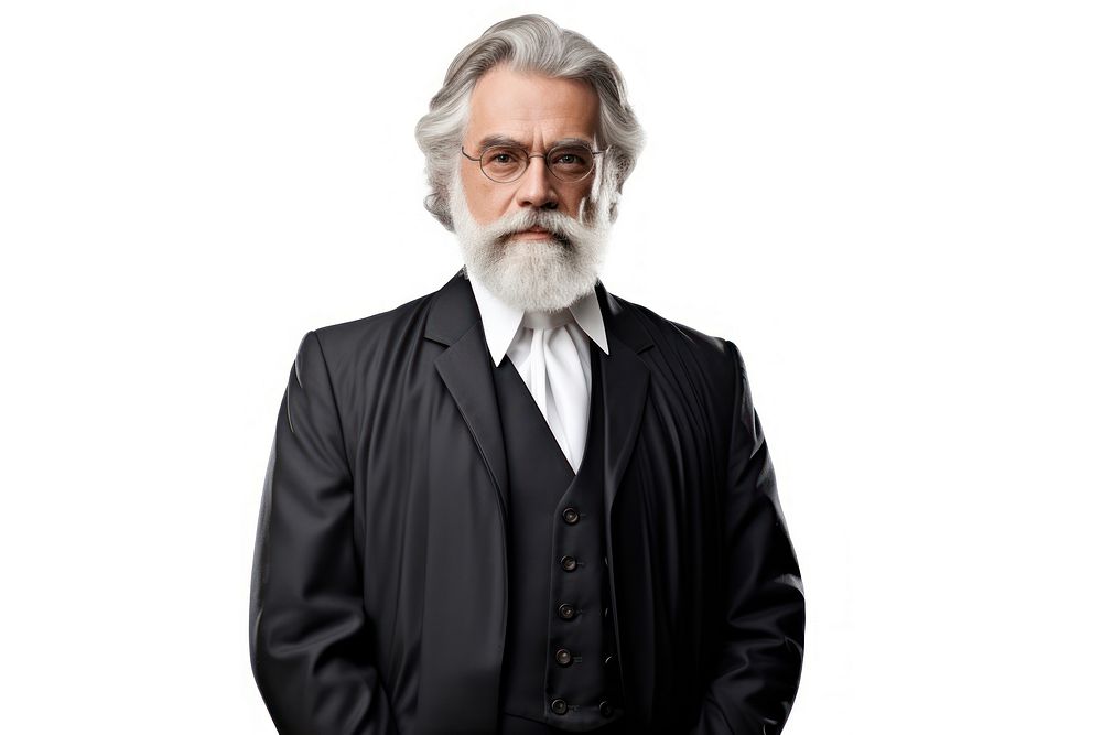 Lawyer portrait glasses beard. AI generated Image by rawpixel.