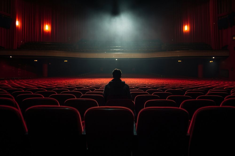 Auditorium sitting theater cinema. 