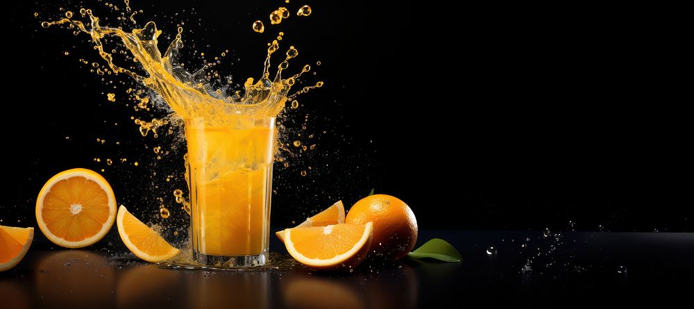 Juice orange fruit drink. 