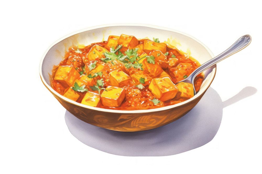 Indian curry food meal stew. AI generated Image by rawpixel.