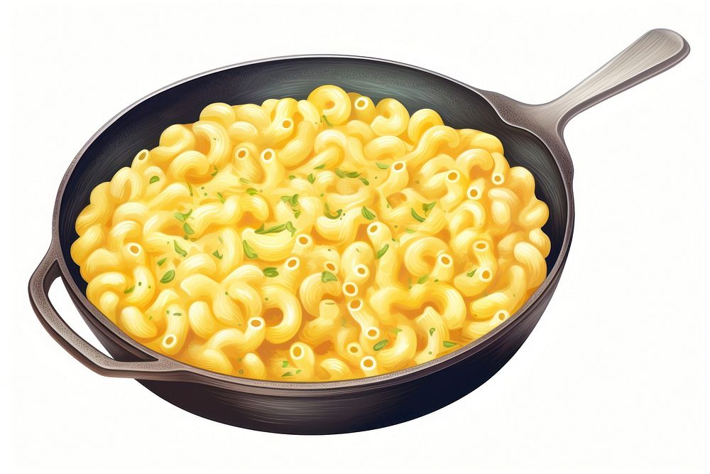 Macaroni food white background italian food. AI generated Image by rawpixel.