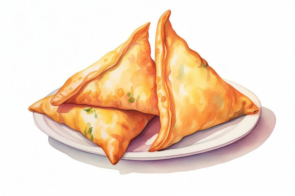 Samosa food dessert bread. AI generated Image by rawpixel.