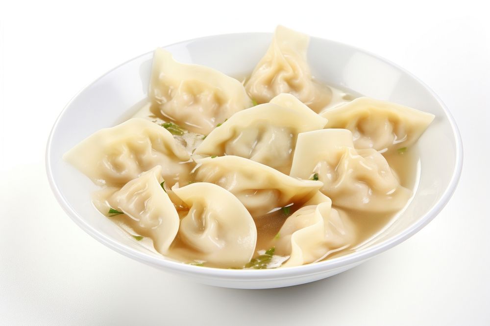 Wonton soup dumpling wonton pasta. AI generated Image by rawpixel.
