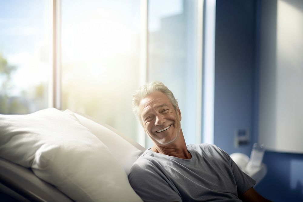 Hospital adult smile happy. AI generated Image by rawpixel.