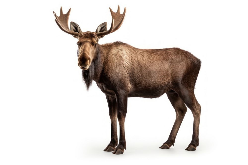 Moose deer wildlife animal mammal. AI generated Image by rawpixel.