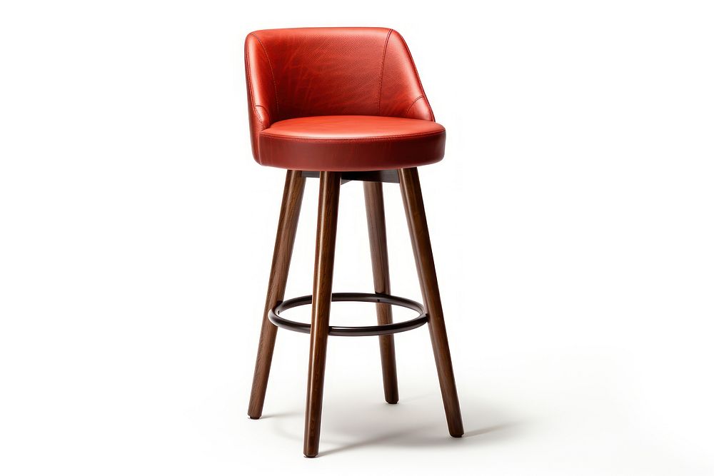 Barstool furniture chair white background. AI generated Image by rawpixel.