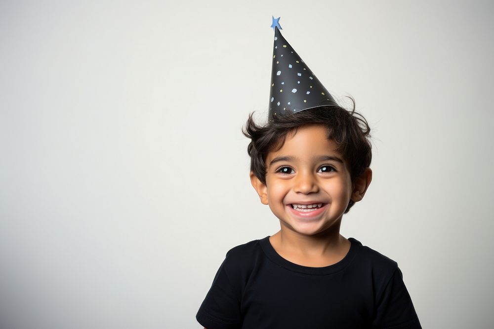 Birthday portrait party child. AI generated Image by rawpixel.