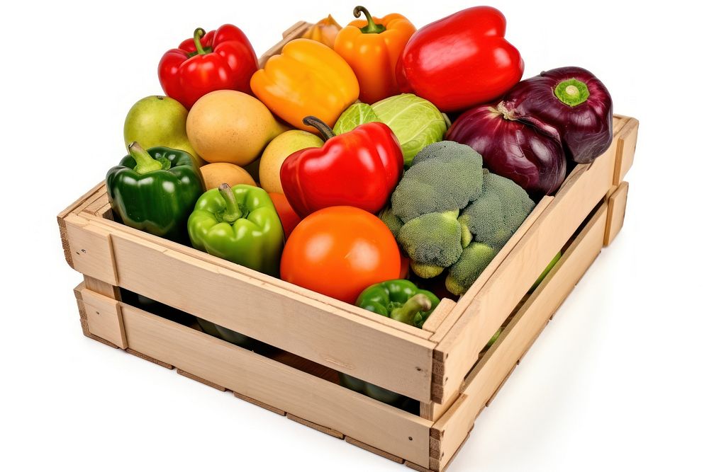 Vegetable produce fruit crate. AI generated Image by rawpixel.