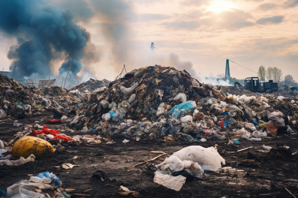 Garbage pollution ash unhygienic. AI generated Image by rawpixel.