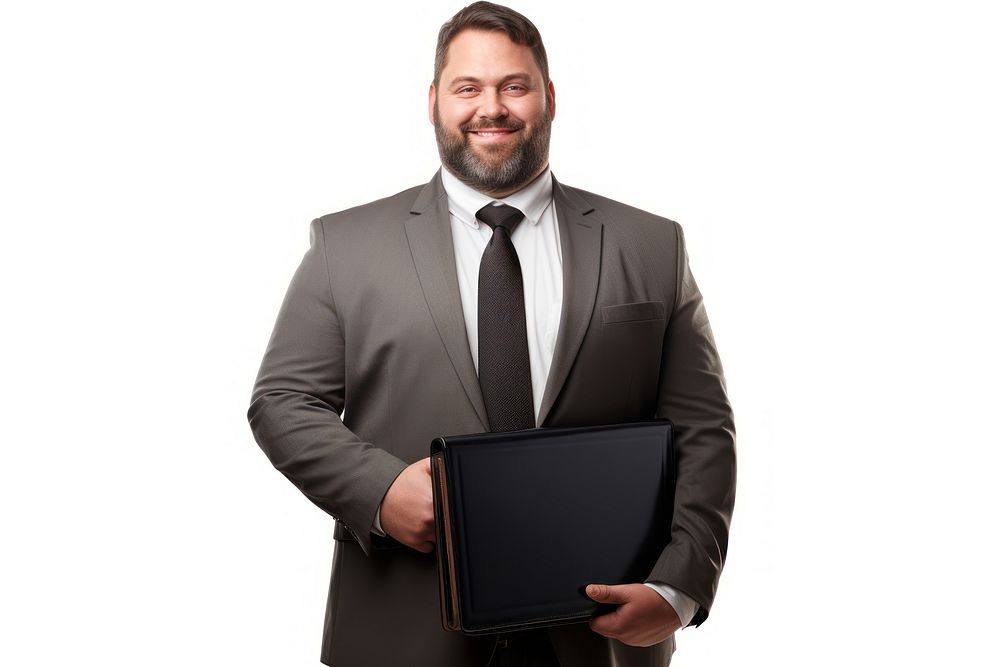 Briefcase computer portrait holding. AI generated Image by rawpixel.