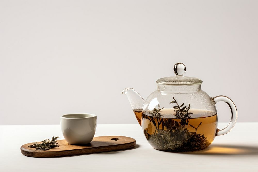 Cup tea teapot saucer. 