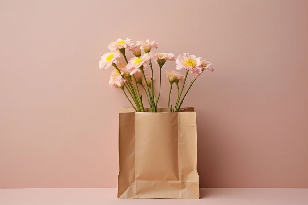 Flower bag paper plant. AI generated Image by rawpixel.