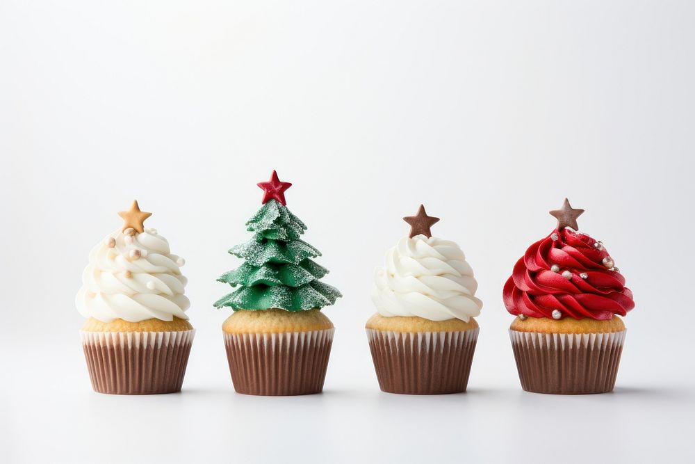 Cupcake christmas dessert icing. AI generated Image by rawpixel.