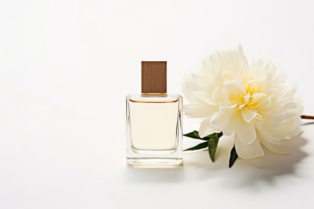 Perfume bottle flower cosmetics. AI generated Image by rawpixel.