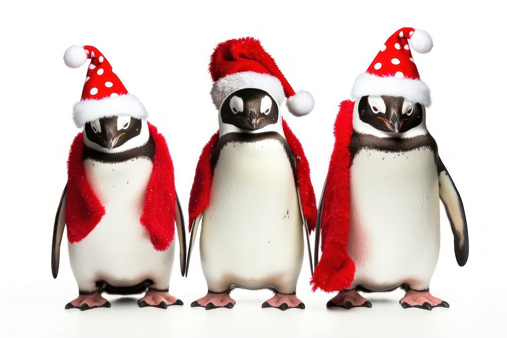 Penguin christmas animal bird. AI generated Image by rawpixel.