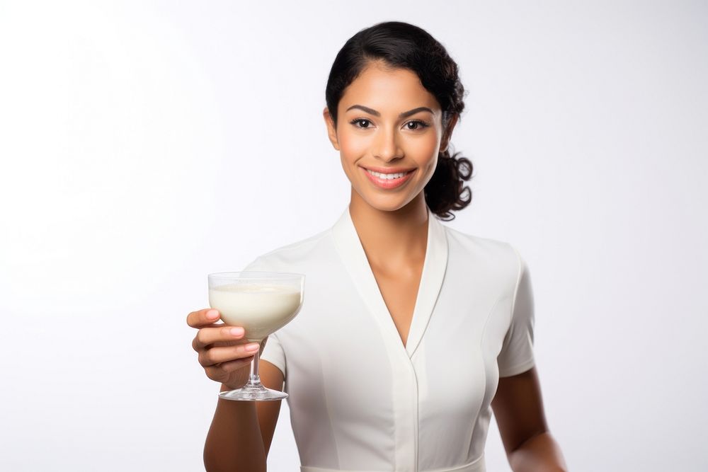Pisco sour portrait holding drink. AI generated Image by rawpixel.