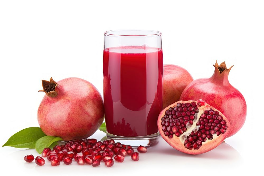 Pomegranate juice fruit plant. AI generated Image by rawpixel.