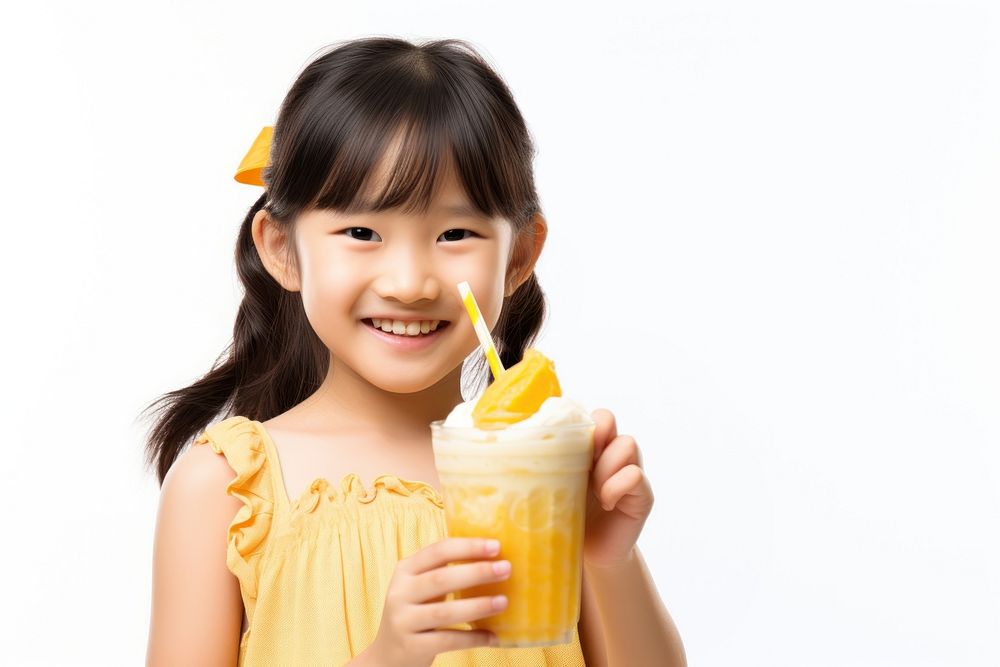 Smoothie child soda girl. AI generated Image by rawpixel.