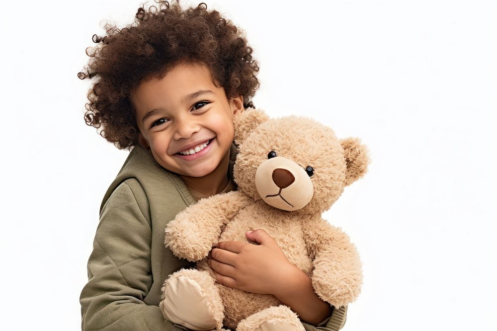 Teddy bear photography portrait smile. AI generated Image by rawpixel.
