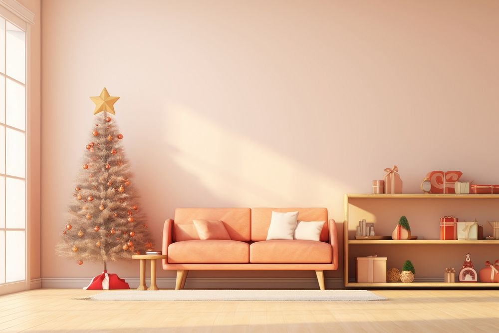 Christmas room architecture furniture. 