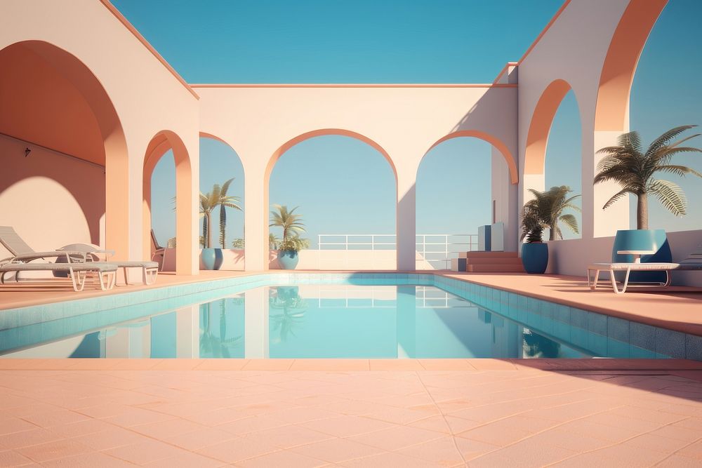 Architecture building outdoors hacienda. AI generated Image by rawpixel.