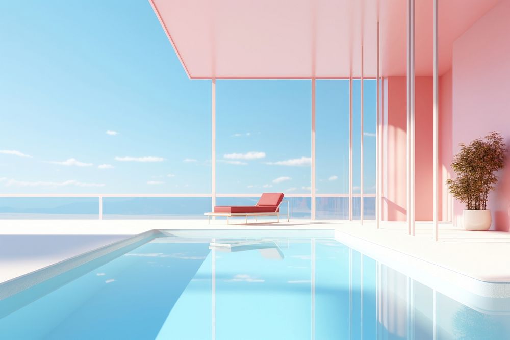 Outdoors chair hotel pool. AI generated Image by rawpixel.