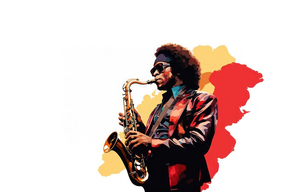 Saxophone saxophonist adult man. AI generated Image by rawpixel.