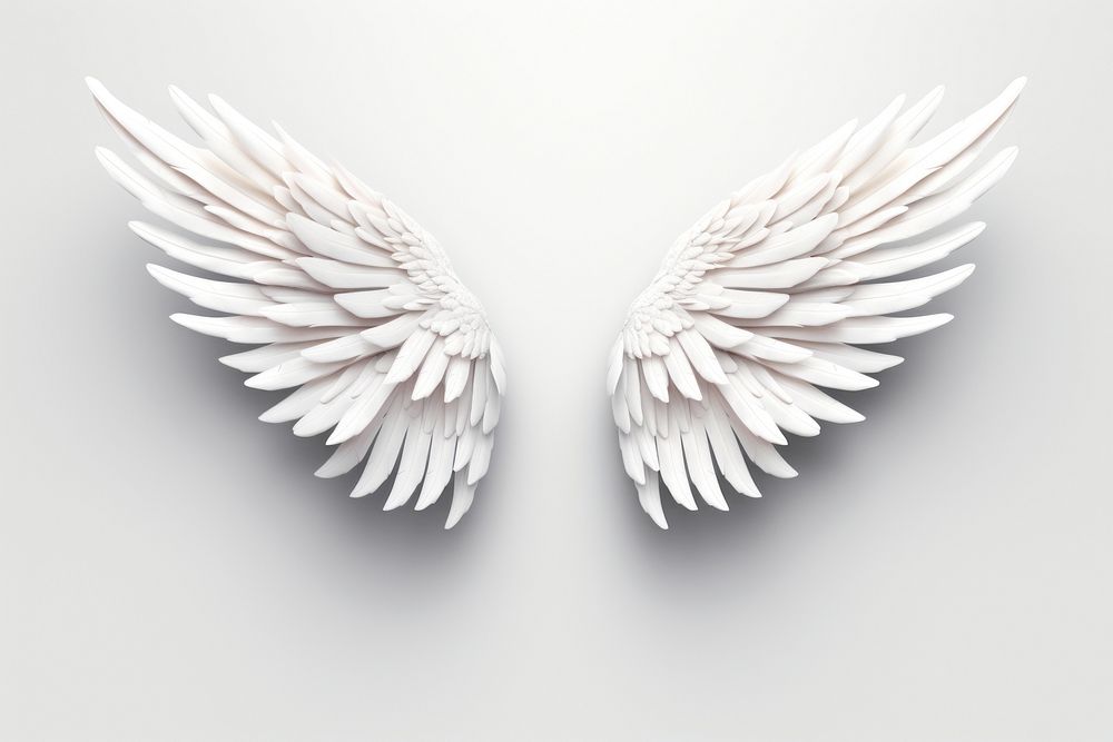 Angel white wing art. AI generated Image by rawpixel.