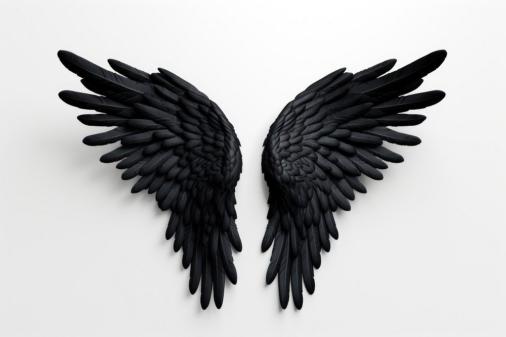 Angel black bird wing. AI generated Image by rawpixel.