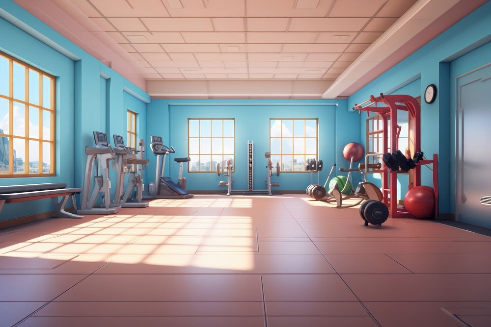 Sports gym architecture electronics. AI generated Image by rawpixel.