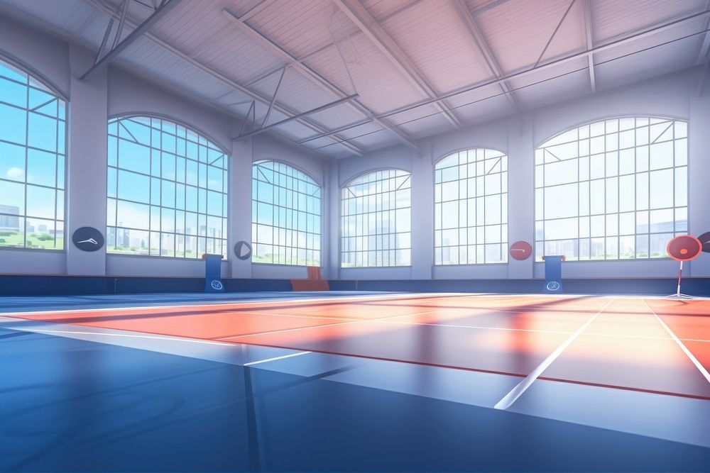 Indoors sports architecture reflection. AI generated Image by rawpixel.