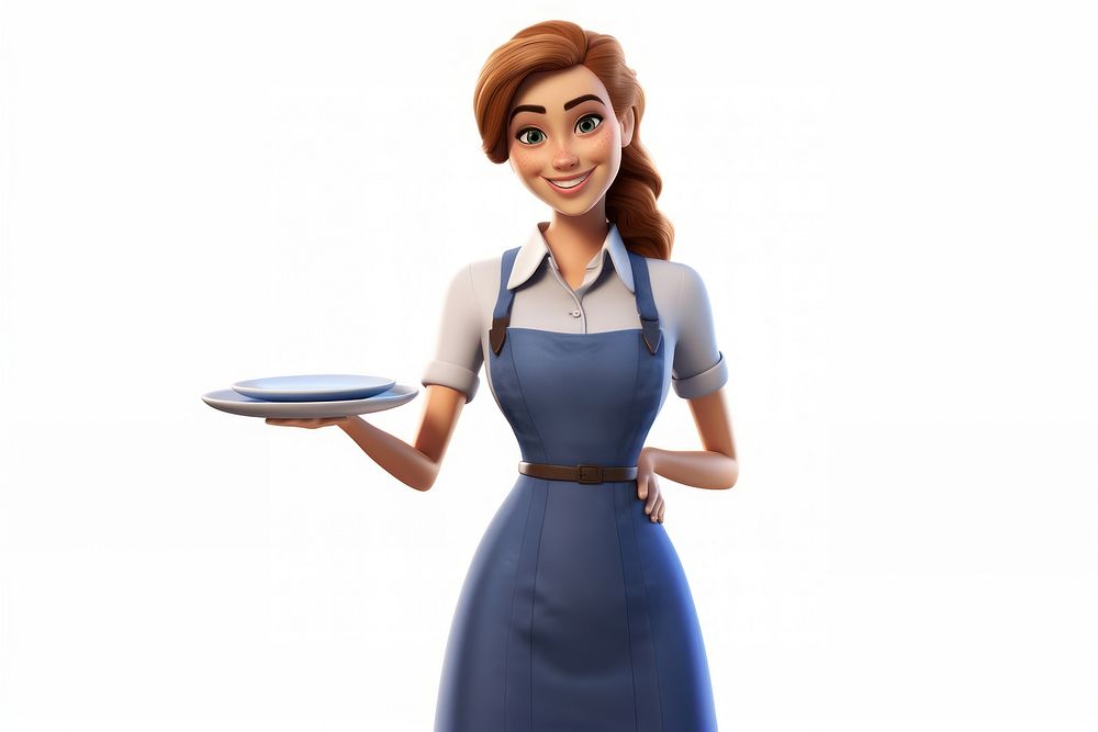 Adult apron white background happiness. AI generated Image by rawpixel.