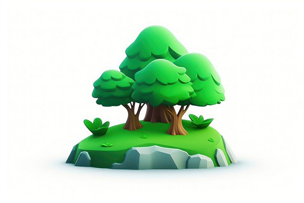 Tree outdoors cartoon nature. AI generated Image by rawpixel.