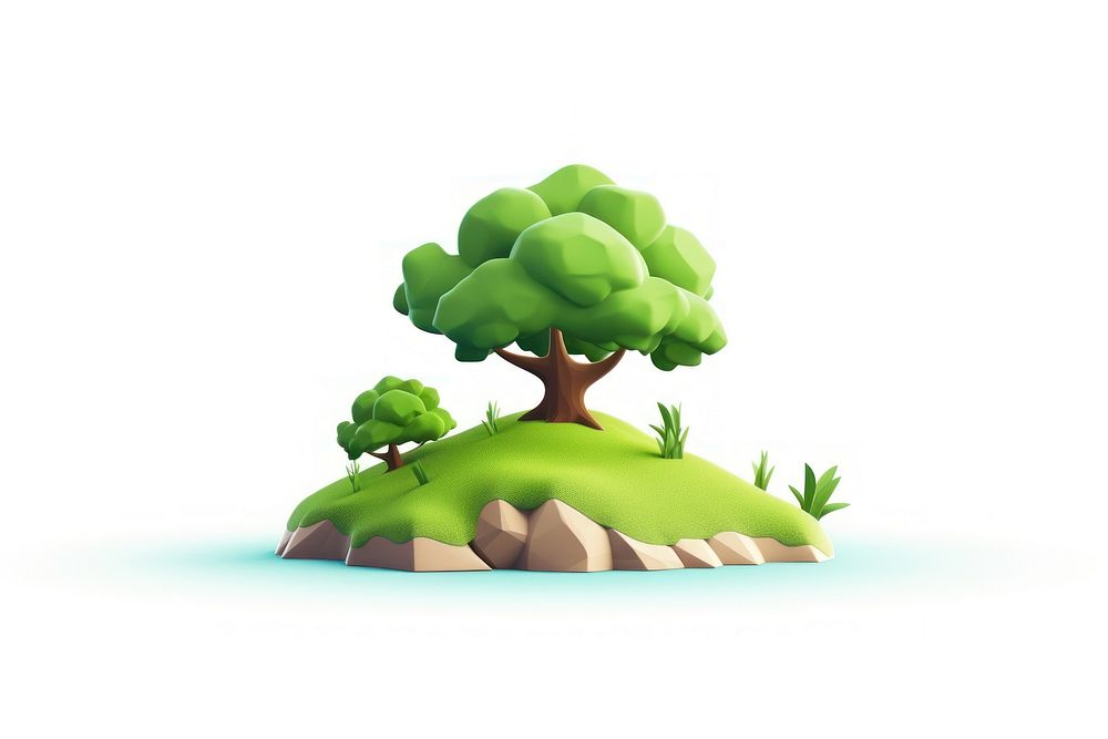 Tree outdoors cartoon plant. AI generated Image by rawpixel.