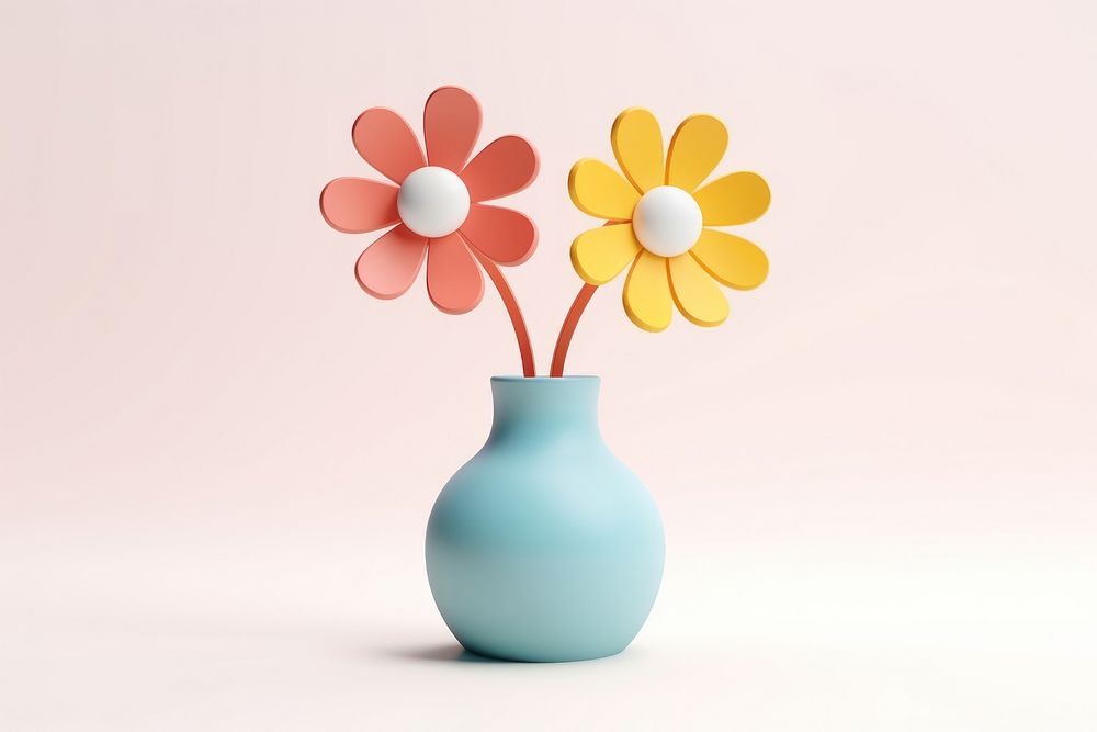 Flower vase blossom plant. AI generated Image by rawpixel.